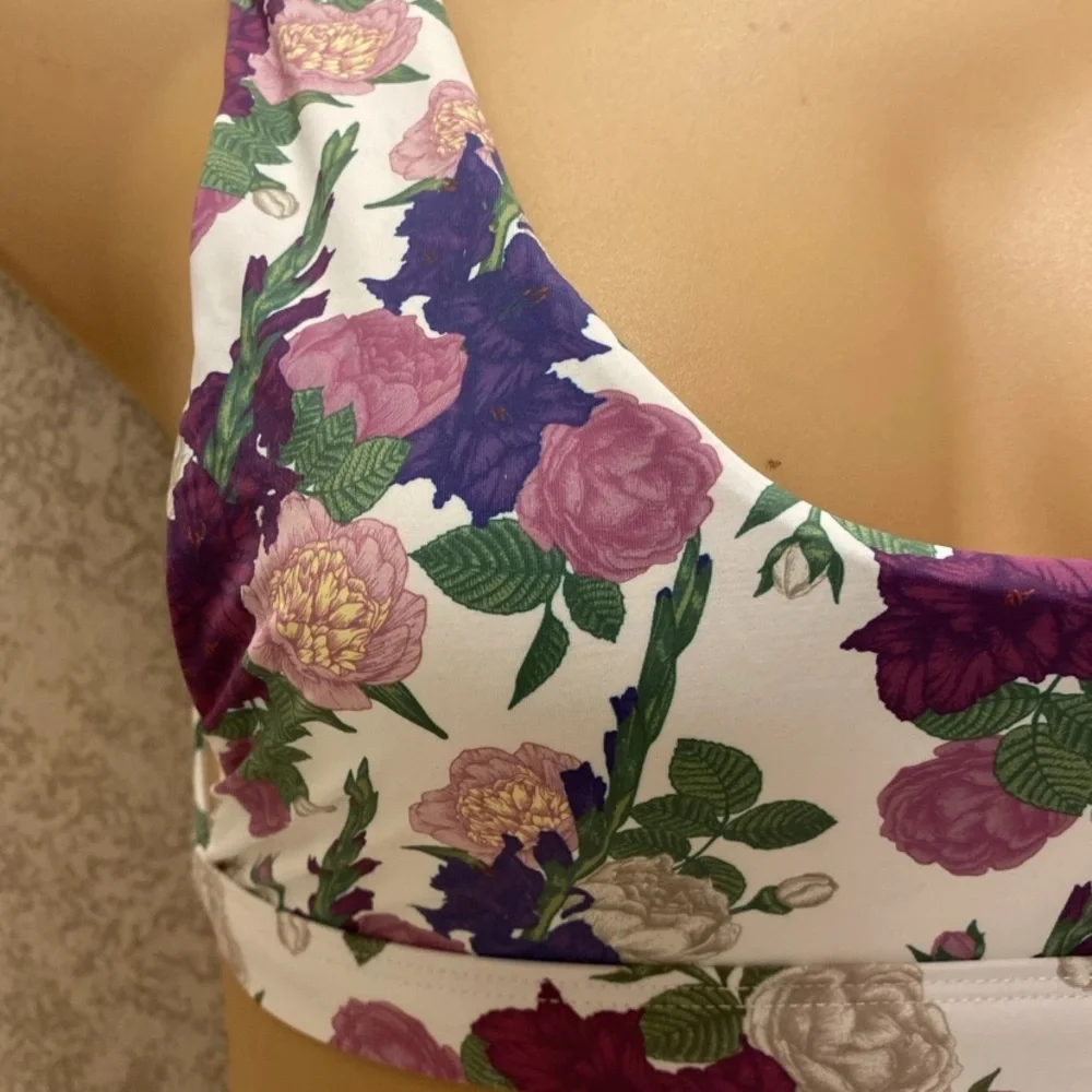 Dippin' Daisy's Floral Bikini Top with White Tie Bottoms